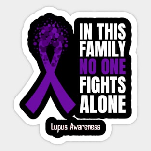 Lupus Awareness Purple Ribbon Sticker